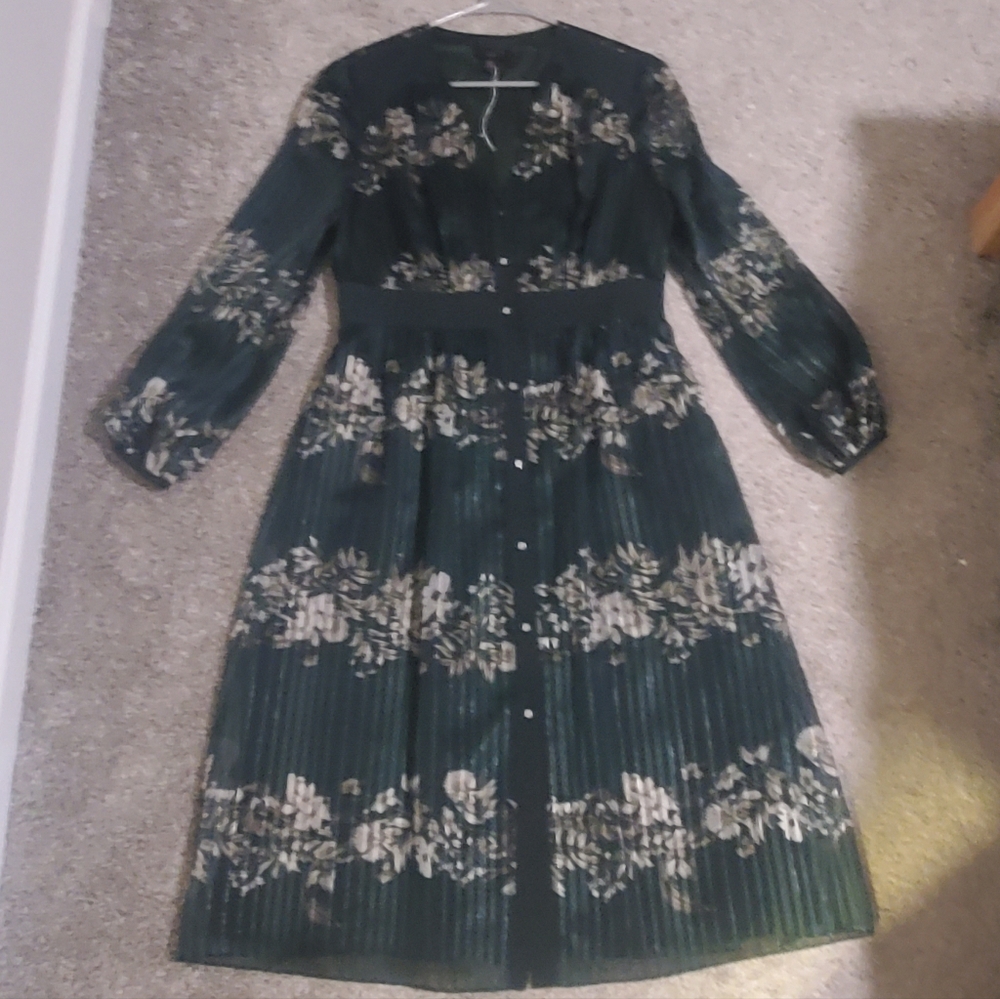 Ted Baker Delyla Meadowsweet Long-Sleeve Midi Dress - Picture 7 of 8
